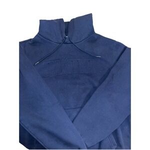 Puma Hoodie - Navy With Embossed Logo. Size: Large